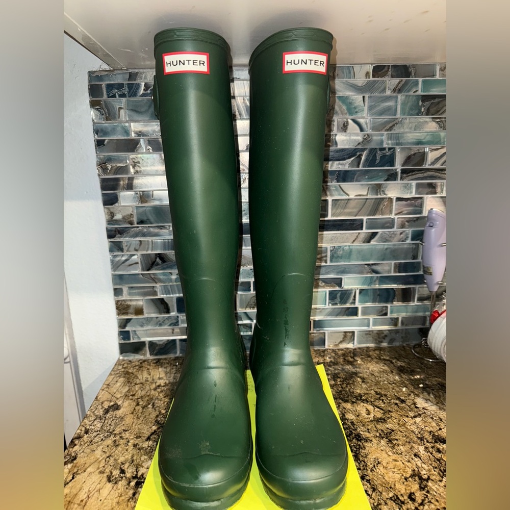 Hunter Dark Green Waterproof Boots